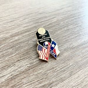 Veterans and Peace Officers Memorial Dedication Day Texas Enamel Pin